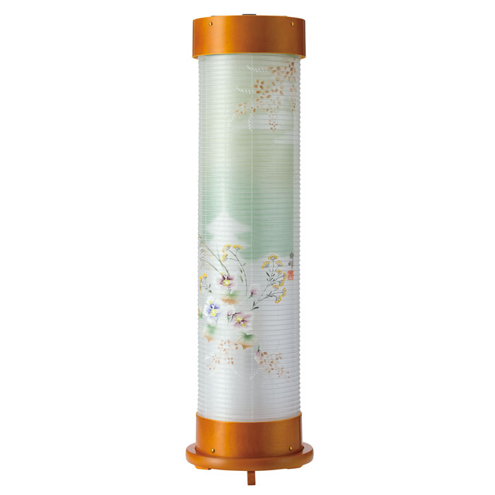 点火装置 ６号 伸縮提燈＜京城・藕＞墨付き絵 二重張（一個）LED白熱電球(11916）