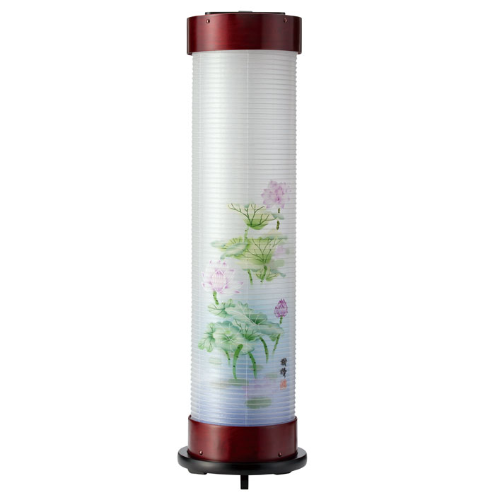 桜 ６号 伸縮提燈＜淡蓮華＞墨付き絵二重張り（一個）LED白熱電球(12236）