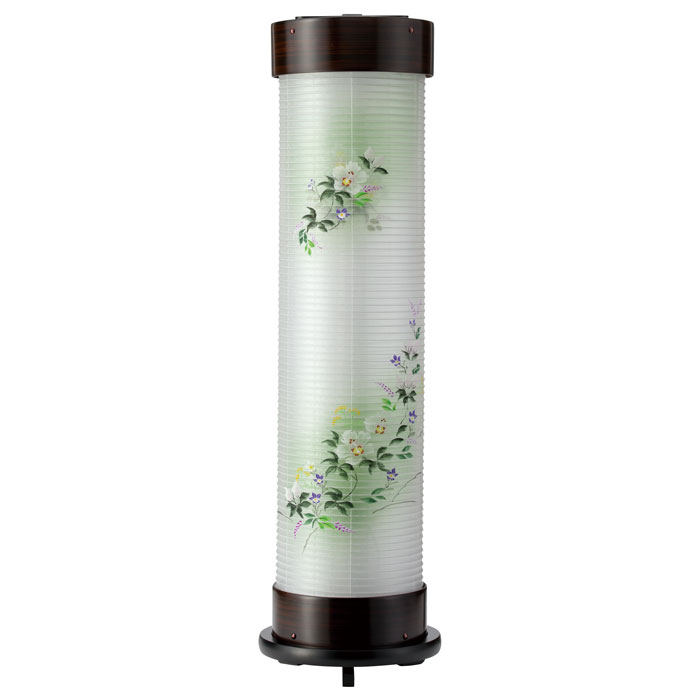 張まっ黒 ６号 伸縮提燈＜緑不必要＞墨付き絵二重張り（一個）LED白熱電球(13416）