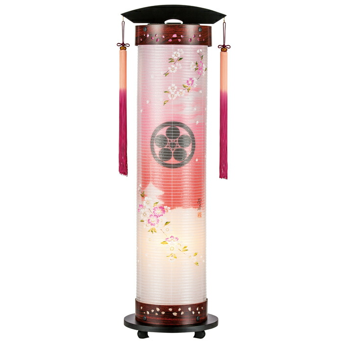 新 桜調 ７号 伸縮提燈＜京城・桜＞墨付き絵二重張り（一個）「切りぬき飾りつけ」飾りつけお手掛け(12917T)固体性どんぶり鉢材の口輪となります※木製ではございません