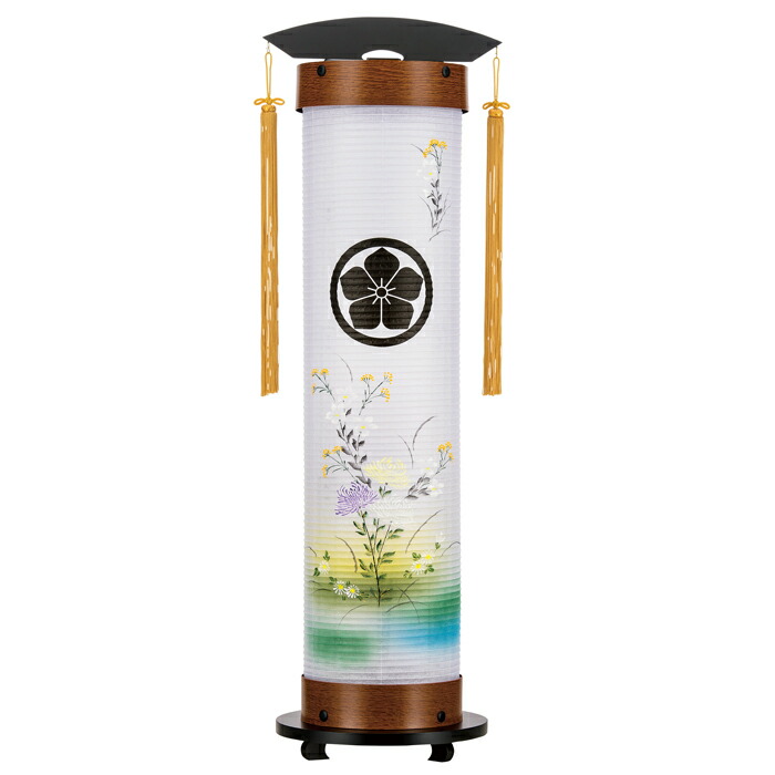 欅調 ７号 伸縮提燈＜乱菊＞（一個）一重張り（和紙）飾りつけお手掛け・墨付き絵(11207T)固体性どんぶり鉢材の口輪となります※木製ではございません