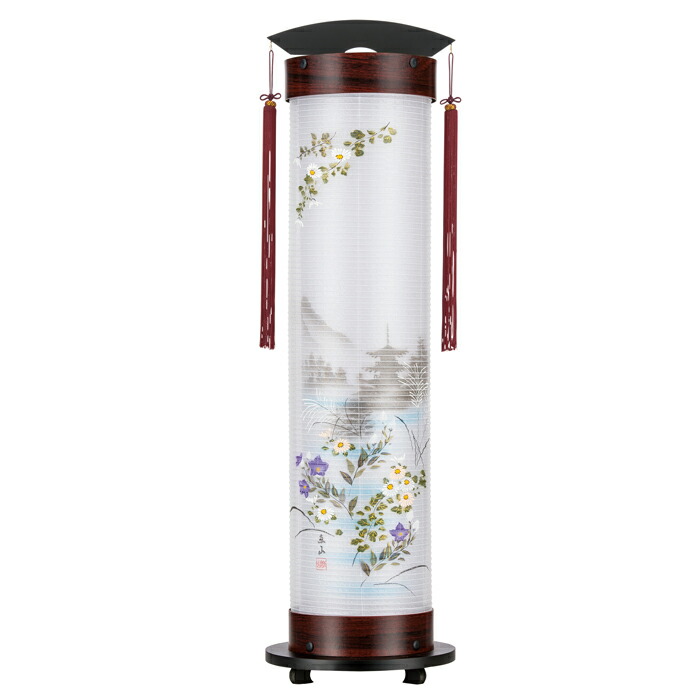 桜調 ７号伸縮提燈＜恵山＞墨付き絵・飾りつけお手掛け 二重張（一個）固体性どんぶり鉢材の口輪となります※木製ではございません