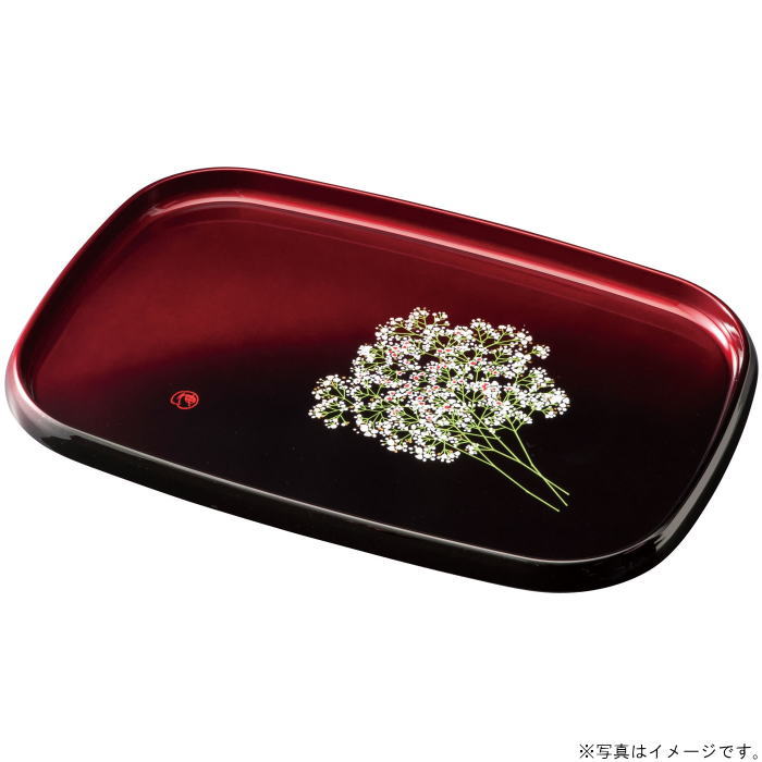 【選べる枚数（1～10枚）】13.0小判盆（W39糎)ペンキ塗り分け玉虫 かすみ草ユリア脂（27-17-6）【貨物輸送込み必要経費】\u003cBR\u003e