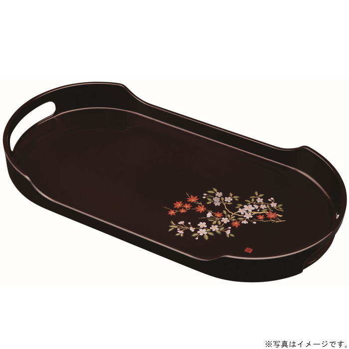 【選べる枚数（1～10枚）】 12.0コーヒートレー（W36cm) 溜　京錦（金蒔絵） ABS樹脂（2-23-7） 【送料込み価格】