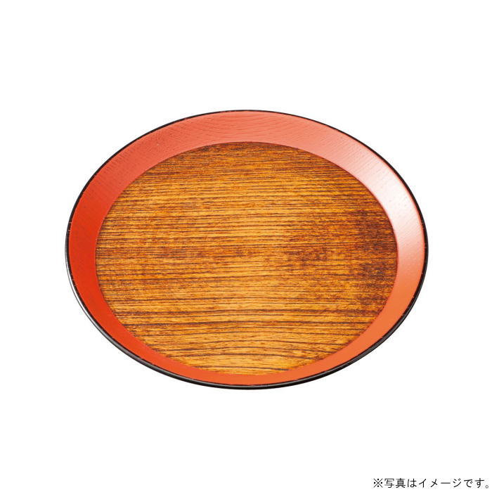 【選べる枚数（1～10枚）】6.0丸盆（径18cm)黒江塗 敷島盆 栓 漆手塗木製（27-6-1C）【送料込み価格】<br>
