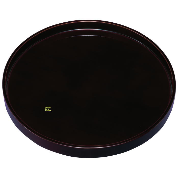 【選べる枚数（1～10枚）】10.0丸盆（差しわたし30糎)溜 匠 MDF（27-5-3）【貨物輸送込み必要経費】\u003cBR\u003e