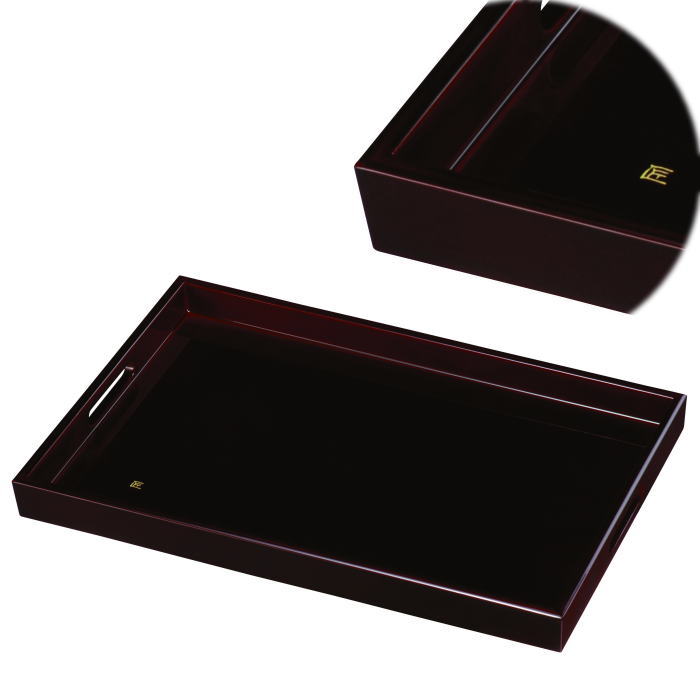 【選べる枚数（1～10枚）】16.0長手盆（W48糎)溜 匠MDF:木製品（27-14-2）【貨物輸送込み必要経費】\u003cBR\u003e