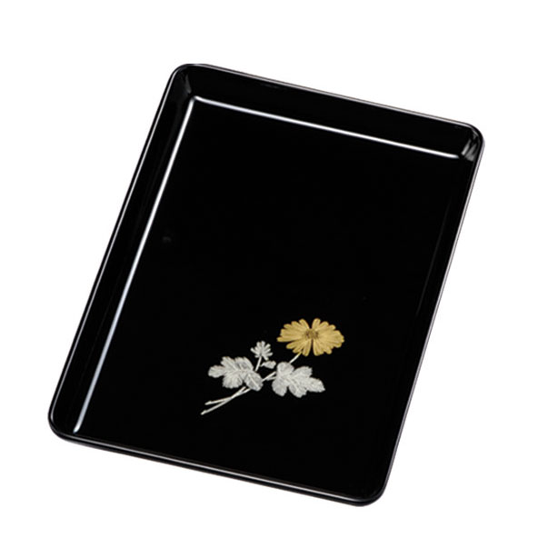 【選べる枚数（1～10枚）】 7.0　切手盆　菊 木質樹脂 （27-56-4） 【送料込み価格】