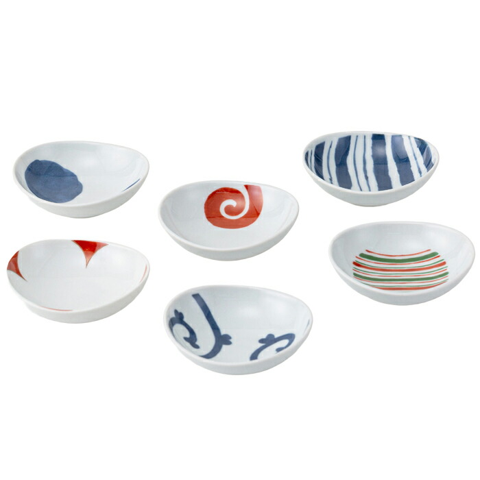 <br>【選べる箱数（1～10箱）】染錦絵変り 六客楕円珍味揃（楕円小付6個入）(PRICE GIFT-31245)【送料無料】