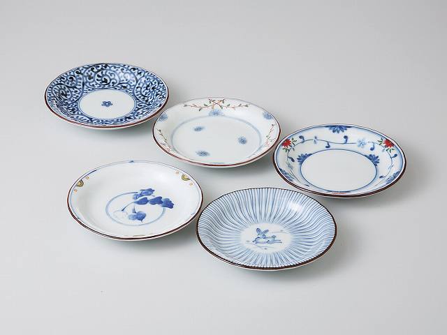 【選べる箱数（1～10箱）】染錦絵変り 小皿揃(PRICE GIFT-31987)【送料無料】