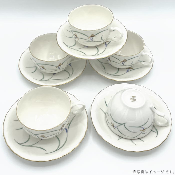 【即日積みだし】＜リンドフィールド＞碗皿揃（５客）（かざり付ける箱入）（W4110-HUI）【貨物輸送込み必要経費】