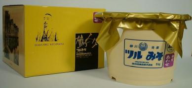 【選べる箱数(1～2箱)】 ツル味噌 九州　鶴味噌 白秋こだわり合わせ味噌5ｋｇ入 ”国産素材使用の熟成味噌” ポリ樽入 【福岡県柳川市】 【全国送料込価格】
