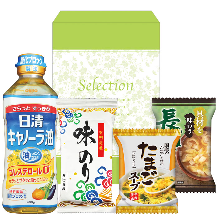 【選べる箱数(1~10箱)】日清キャノーラ油&味のり・フリーズドライ詰合せ(JSL-10)【送料込み価格】|ギフトギャラリー石橋