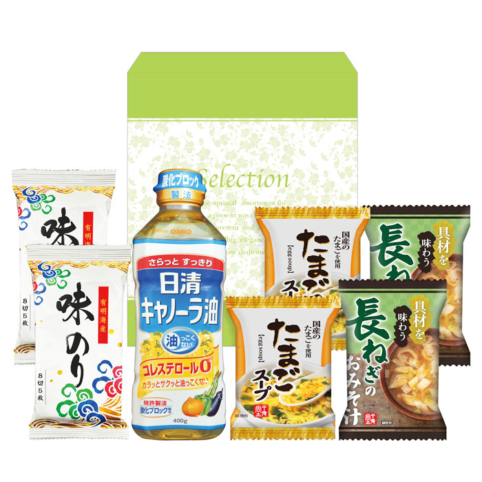 【選べる箱数(1~10箱)】日清キャノーラ油&味のり・フリーズドライ詰合せ(JSL-15)【送料込み価格】|ギフトギャラリー石橋