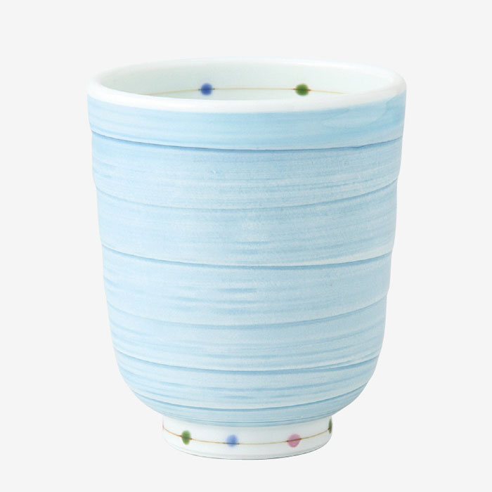 【選べる個数（1～10個）】色合い一点 軽さ湯呑（青・大）（200ml)（14779）【貨物輸送込み必要経費】 茶道具・湯呑・急須-湯呑み-キッチン用品・食器・調理器具