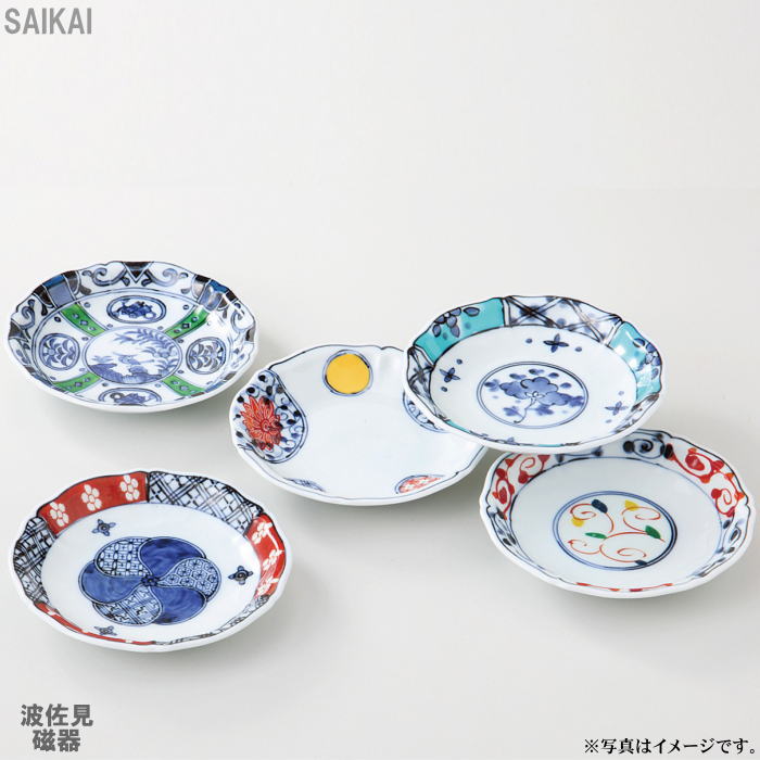 【選べる箱数（1～10箱）】錦絵上がり下がり 小皿揃(PRICE GIFT-19545)【貨物輸送無料】