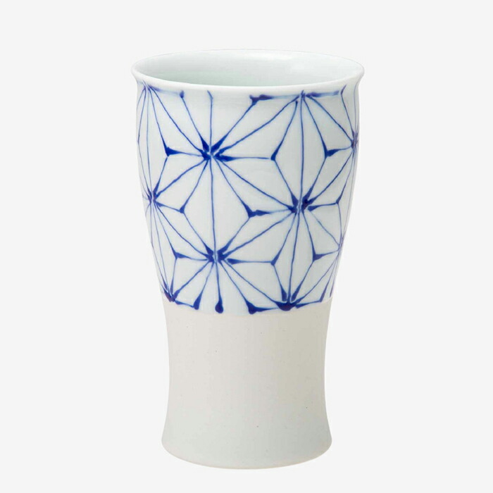 【選べる箱数（1～10箱）】 翔芳窯 smart350カップ　麻の葉　青 （400ml）　１個入 (20465） 【送料込み価格】