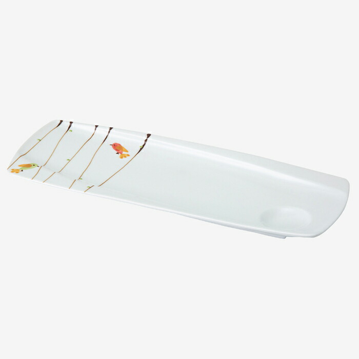 【選べる個数（1～10個）】福峰陶苑ハミング ロングトレー＜赤＞（32cm)(24340）【送料込み価格】