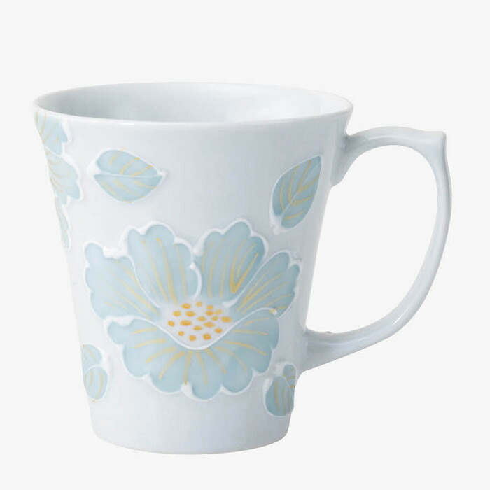 【選べる個数（1～10個）】釉花 カップ（水色） （275ml）(25416）【貨物輸送込み通貨価値】