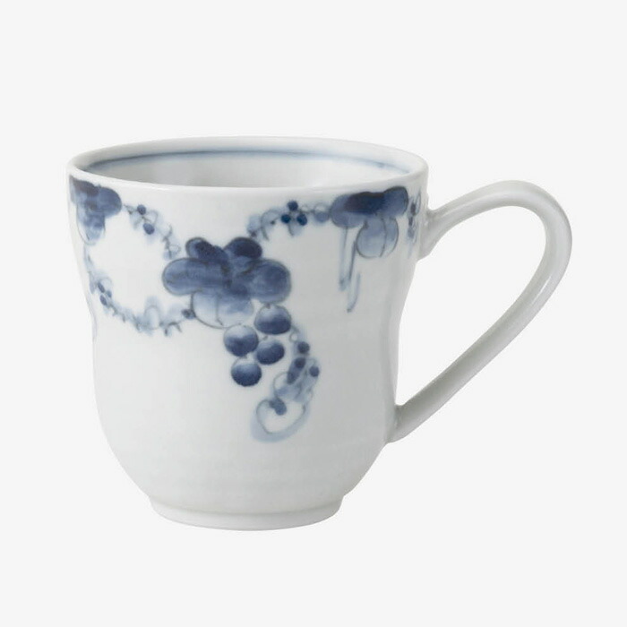 【選べる個数（1～10個）】染付グレープ ひさごコップ（青） （175ml）(25434）【貨物輸送込み通貨価値】