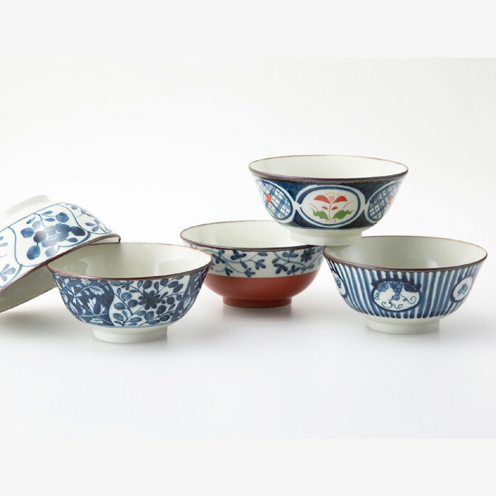 【選べる箱数（1～10箱）】古染絵上がり下がり 多用鉢揃(PRICE GIFT-31056)【貨物輸送無料】