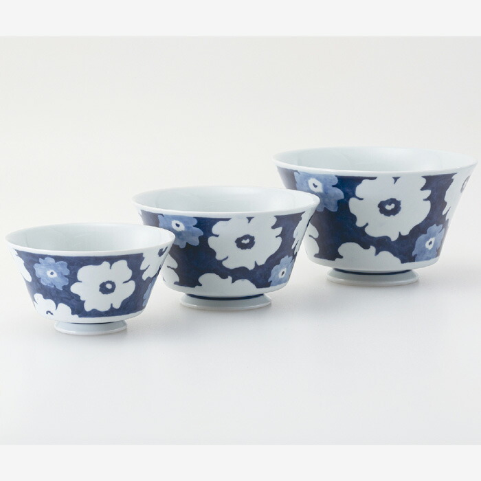【選べる箱数（1～10箱）】藍花 入れ子丼3個仕掛ける(PRICE GIFT-31103)【貨物輸送無料】