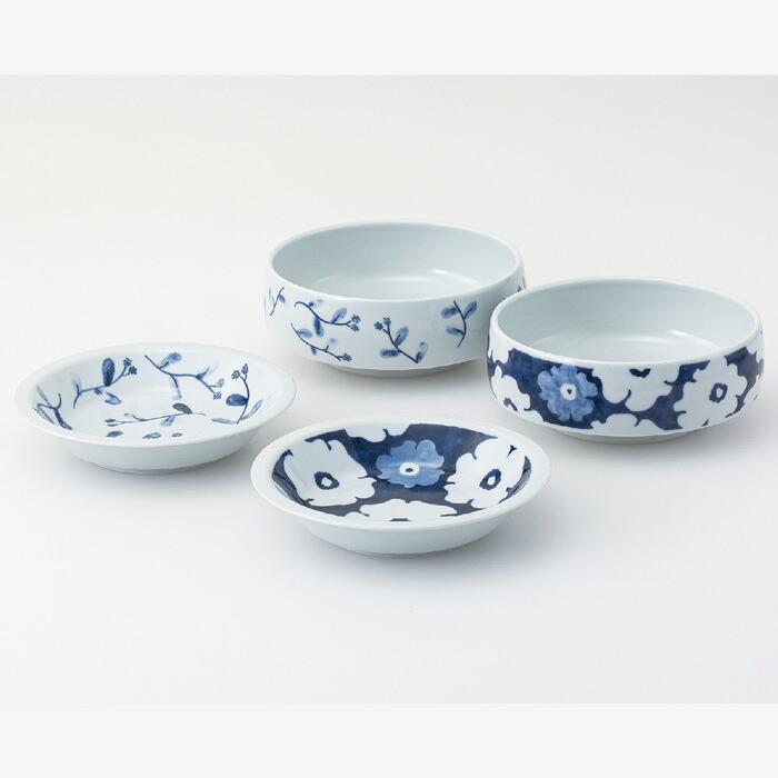 【選べる箱数（1～10箱）】 藍花　小皿小鉢ペア (PRICE GIFT-31108) 【送料無料】