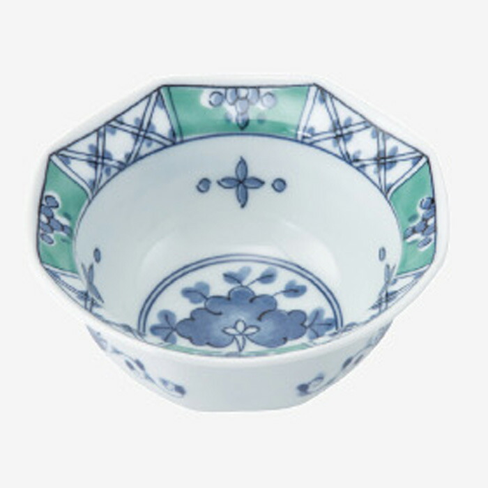 【選べる個数（1～10個）】 染錦花紋 八角小鉢 （250ml）（31157） クラシノウツワ 【送料込み価格】