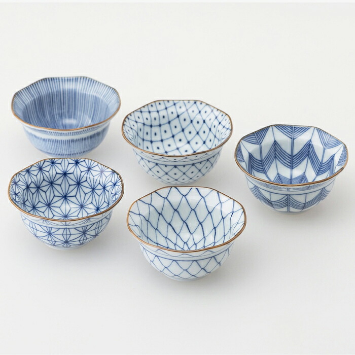 【選べる箱数（1～10箱）】古染絵上がり下がり 八角茴香繊細さ揃（5個）(PRICE GIFT-31224)【貨物輸送無料】