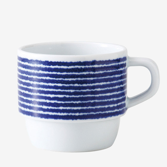 【選べる個数（1～10個）】indigo aidama スタッキングマグ(275ml) 藍染駒筋 (32545)クラシノウツワ【貨物輸送込み通貨価値】