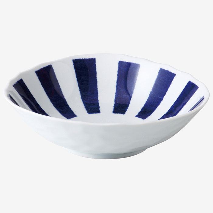 【選べる枚数（1～10枚）】indigo aidama 変形多用鉢(φ20cm) 藍染十草 (32560)クラシノウツワ【送料込み価格】