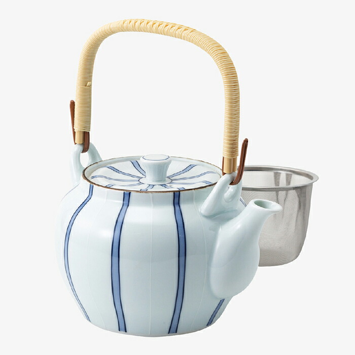 【選べる個数（1～10個）】一珍呉須十草 MS8号土瓶（1325ml）優勝杯網茶こし（37653）【貨物輸送込み通貨価値】