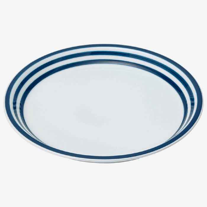 【選べる枚数(1~10枚)】波佐見焼 essence of lifees plate〈24cm〉ボーダーBU (49334)studio line【送料込み価格】|ギフトギャラリー石橋