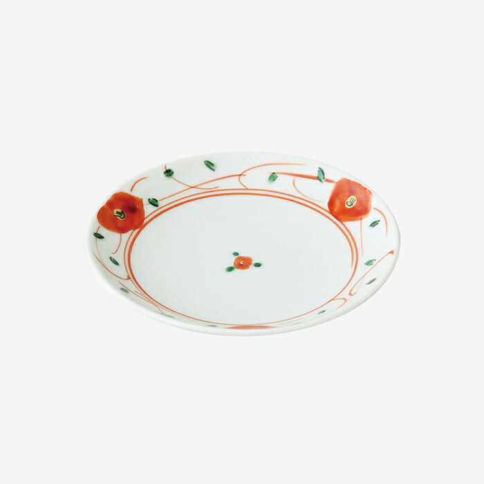 【選べる枚数（1～10枚）】和山赤絵小花 3.5号皿（直径10.5cm）１枚(63282)【送料込み価格】