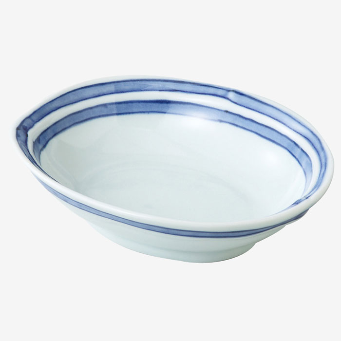 【選べる個数（1～10個）】ライン 楕円小鉢（275ml）(70439)【送料込み価格】