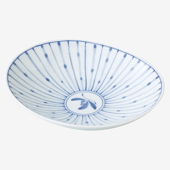 【選べる枚数（1～10枚）】 十草蘭　楕円皿　中 (71009) 【送料込み価格】
