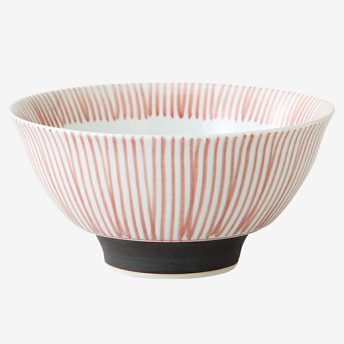 【選べる個数（1～10個）】 千筋十草　飯碗 （赤・小）（225ml） (72403） 【送料込み価格】