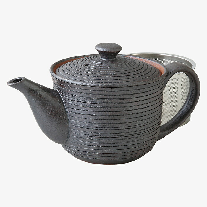 【選べる個数（1～10個）】長十郎窯黒千段　SSポット（275ml）(73461)スーパー・ステンレス茶こし【送料込み価格】｜ギフトギャラリー石橋