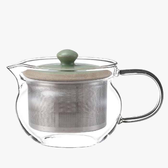 【選べる個数（1～10個）】 ポタリー SSガラスポット （375ml）LG　(74120) スーパー・ステンレス茶こし クラシノウツワ 【送料無料】