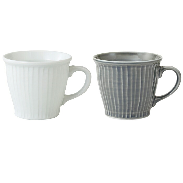 【選べる箱数（1～10箱）】刻みつける紋 草林彫 マグペア（白磁・藍墨）（275ml・250ml）【貨物輸送込み通貨価値】