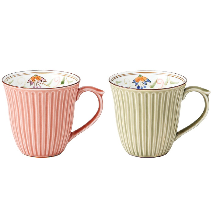 【選べる箱数（1～10箱）】花蓮 軽さマグペア（赤・緑）（250ml）【貨物輸送込み通貨価値】