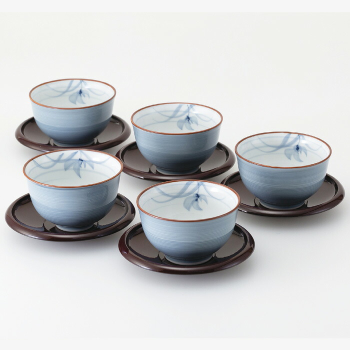 【選べる箱数（1～8箱）】グレー蘭　茶托付仙茶揃(PRICE GIFT-31075)【送料無料】｜ギフトギャラリー石橋