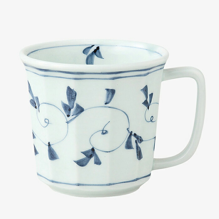 【選べる個数（1～10個）】 唐草 軽量マグ （300ml）（青）　(32015) クラシノウツワ 【送料無料】