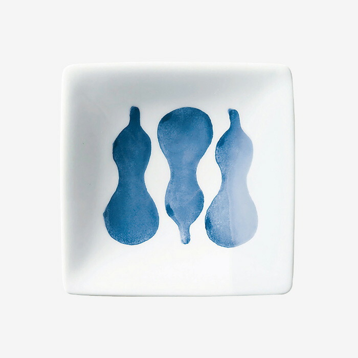 【選べる枚数（1～10枚）】 判子 角小皿 （9cm） ひょうたん（43474） essence of life 【送料込み価格】
