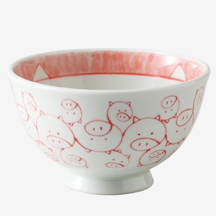 楽天市場】在庫限り お茶碗 10cm アニマルkids こぶたスマイル