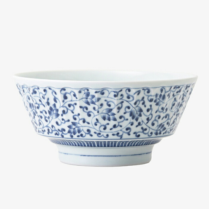 【選べる個数（1～10個）】 藍屋（AIYA） 藍染唐草　持易丼 （800ml）（74205） クラシノウツワ 【送料無料】