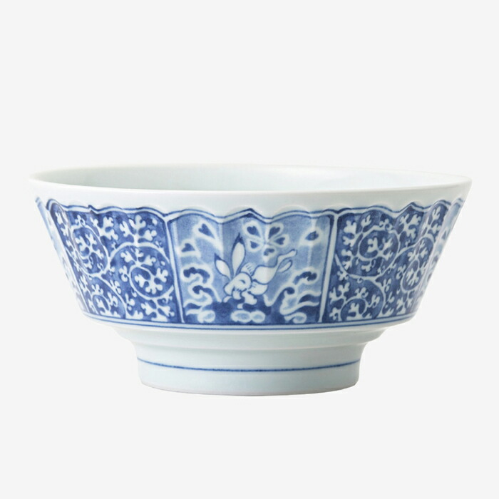 【選べる個数（1～10個）】藍屋（AIYA）兎濃唐草 持易丼（800ml）（74207）クラシノウツワ【貨物輸送無料】