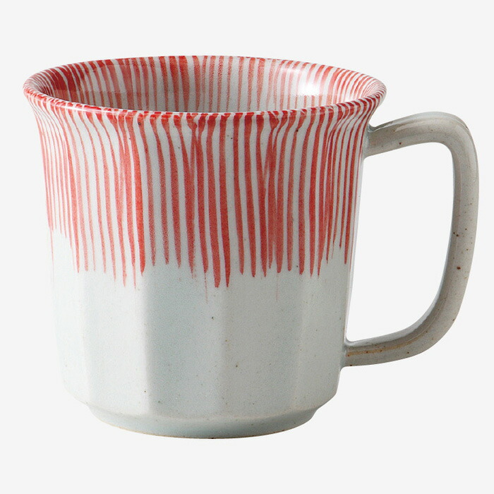 【選べる個数（1～10個）】 内外千筋 軽量マグ （300ml）（赤）　(74050) クラシノウツワ 【送料込み価格】