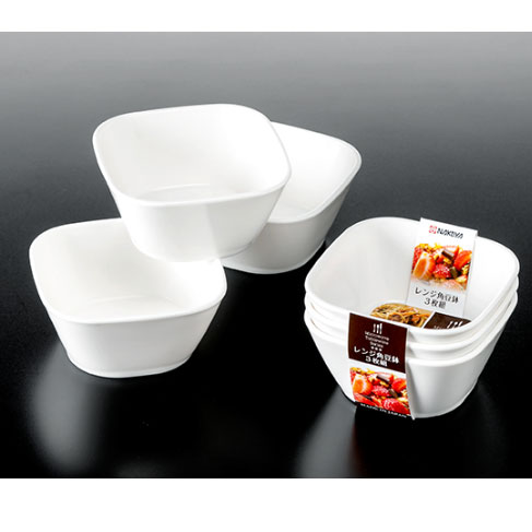 【おまとめ割】【メーカー直送品】100個セット レンジ角豆鉢3P白/レンジ食器/ レンジ食器シリーズ/電子レンジ・食器洗浄機対応 ホワイト食器/白いお皿 nakaya K543-1AR【c】【t5】