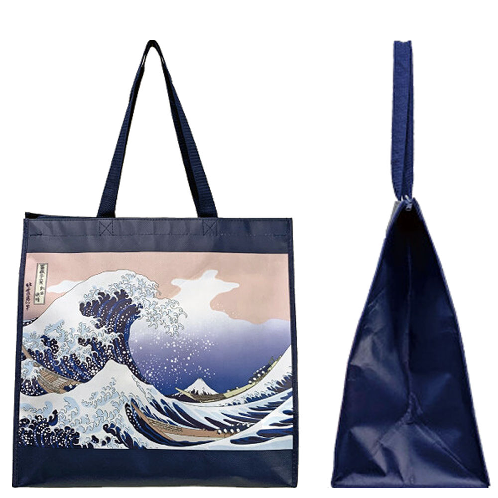 ビードロを吹く娘の古布を張ったバッグ 新品 喜多川歌麿 浮世絵 ビードロを吹く娘 トートバッグ - メルカリ